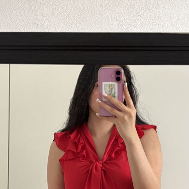 red blouse