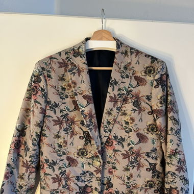 Blazer mit Blumen Muster, Gr. 48