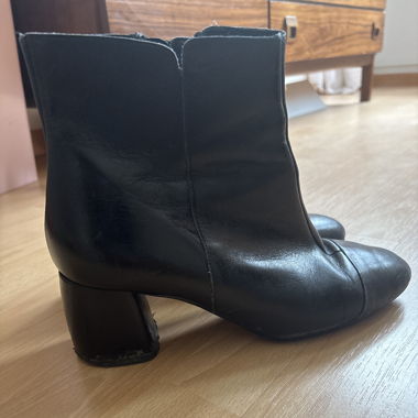 black ankle boot