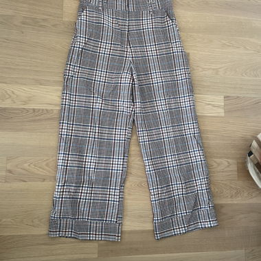 karrierte Stoffhose