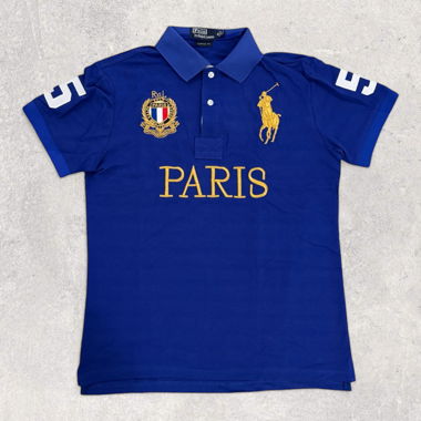 Vintage Ralph Lauren Polo T-Shirt Blau (M) 