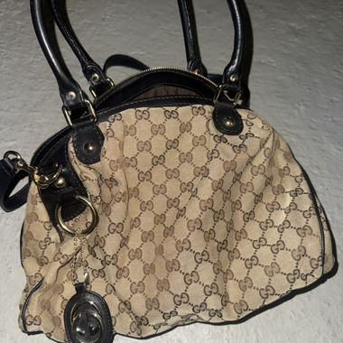Beige Gucci Handtasche mit GG-Muster