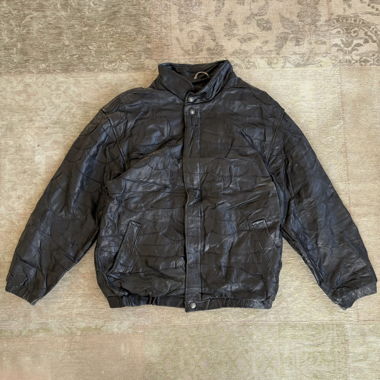 patchwork leather jacket