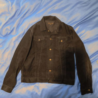 UNIQLO - Giacca blu navy in velluto a coste