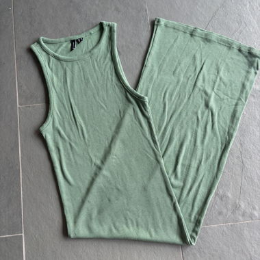 long Vero Moda dress, green, tight
