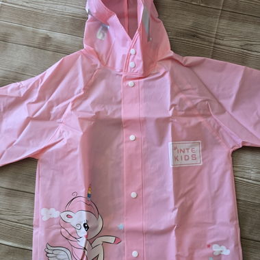 Poncho de pluie pour enfants Licorne rose