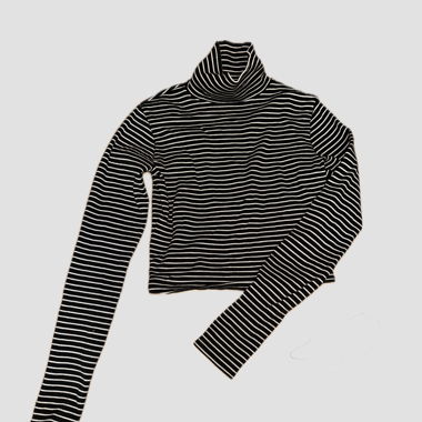 Striped Turtleneck Sweater
