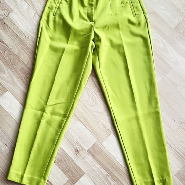 Zara High-Waist Hose neon grün