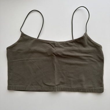 Olive Crop Top with Straps