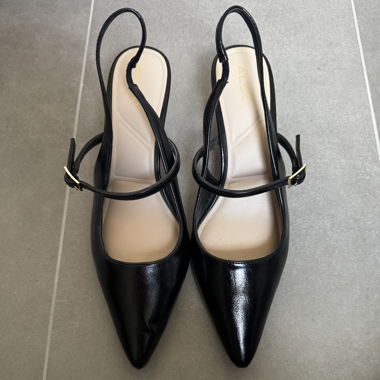 Tacchi kitten / scarpe nere tipo escarpins