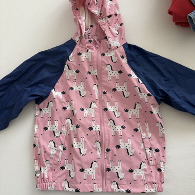 Kids Rain Jacket with Unicorn Pattern