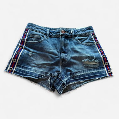 High-Waist-Jeansshorts