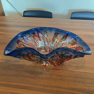 Grande ciotola in vetro di Murano