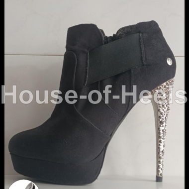 Bottines Blink 40 talon 14cm plateau 3cm velours