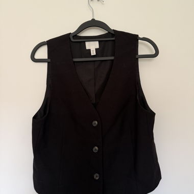 Black suit waistcoat