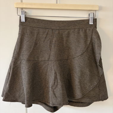 Shorts-jupe à carreaux