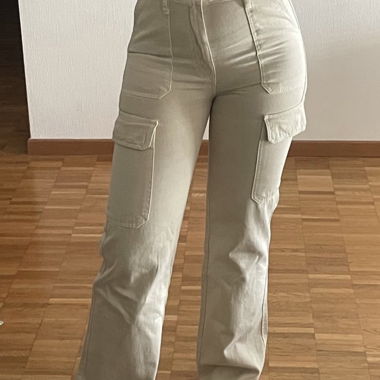 Zara Cargo Pants, Beige, XS