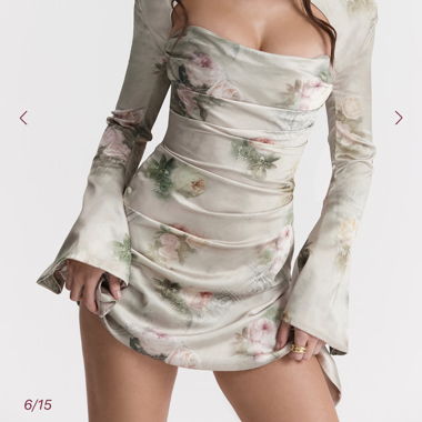 Robe corset drapée florale vintage House of CB