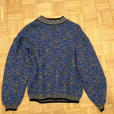 Strickpullover blau/grau