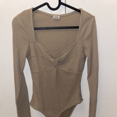 body beige en velours