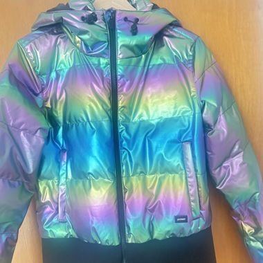 Irisierende Protest-Steppjacke
