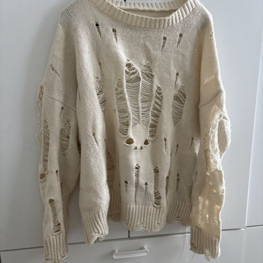 Strickpullover im Used-Look