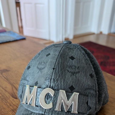 MCM Baseball Cap Mütze Visetos/Wolle Grau 
