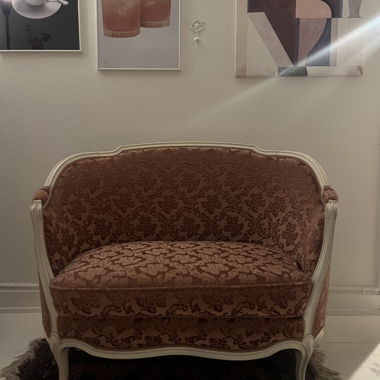 Kleines Sofa in Altrosa
