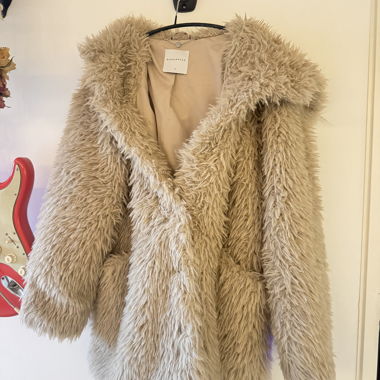 Rino & Pelle beige faux fur coat