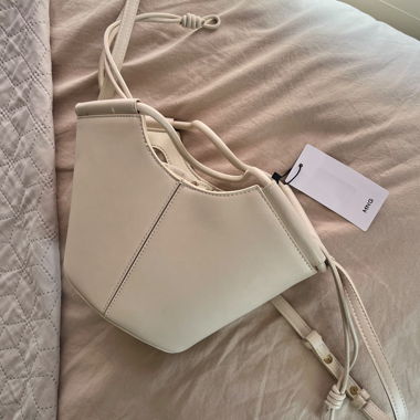 Mango Beige bucket shoulder bag