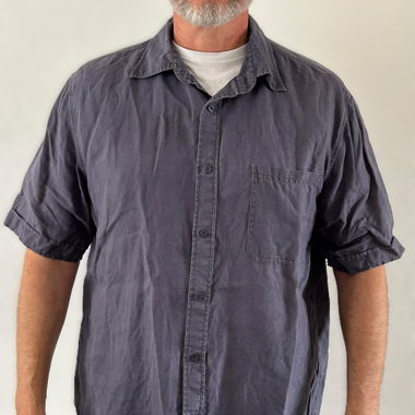 Chemise manche courte gris anthracite