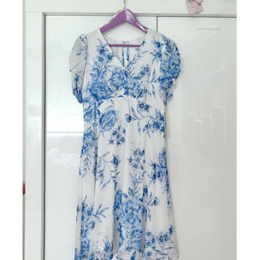Calvin Klein - White and blue dress 