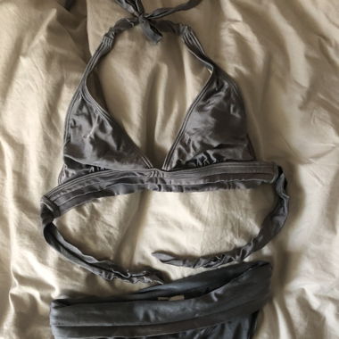 retro bikini set silber
