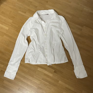 Weisse vintage enge bluse