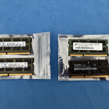 Verschiedene Laptop-RAM DDR3 (3 x 2GB und 1 x 4GB)