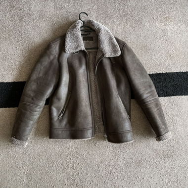 Giacca pilota in pelle eco