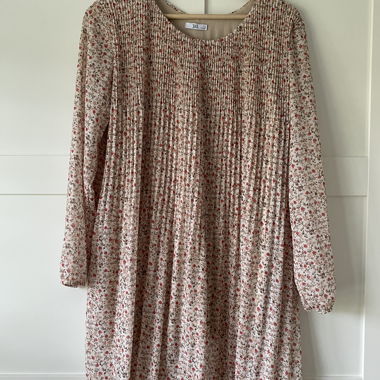Pleated Floral Dress