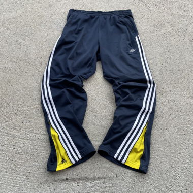 Pantalon de survêtement Adidas noir/jaune, taille M