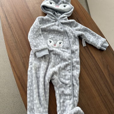 Combinaison bébé en peluche avec capuche, taille 74