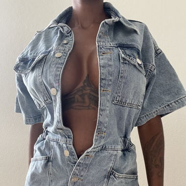 Denim Rompers