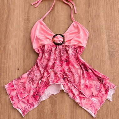 Pink Halter Neck Top