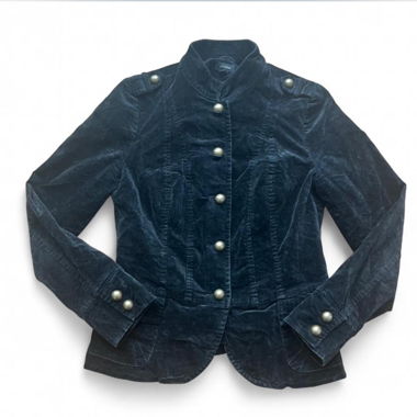 Veste en velours noir vintage Lindex (Taille 38)