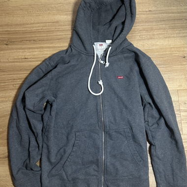 Levi’s Logo grauer Zip-Hoody, Grösse L