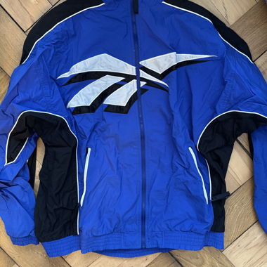 Giacca a vento Reebok blu con zip XL