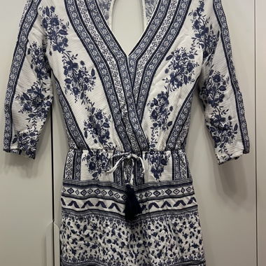 Patterned Short Jumpsuit