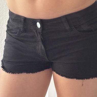 Pantaloncini in denim neri