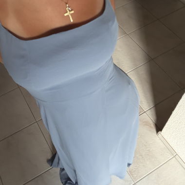 Blaue Maxi Kleid