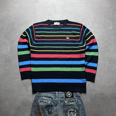 Vintage Lacoste Striped Sweater Multicolor M