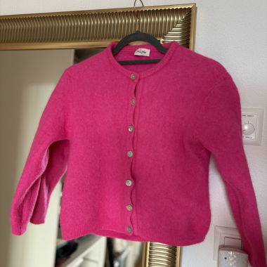 Cardigan en laine rose American Vintage