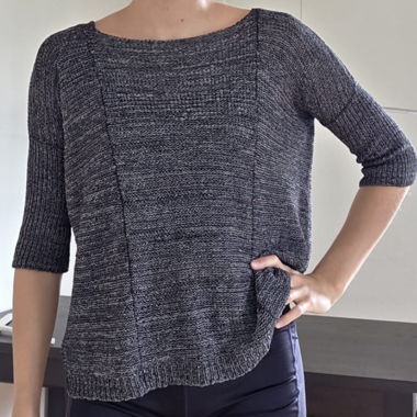 Maglione in maglia grigio